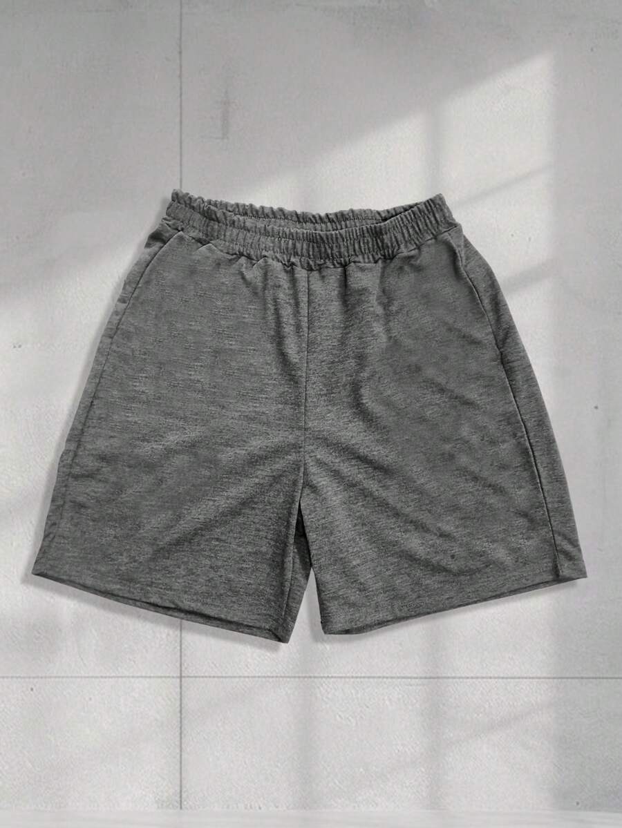 ROMWE MEN Anime Men's Printed Casual Shorts, Suitable For Spring/Summer