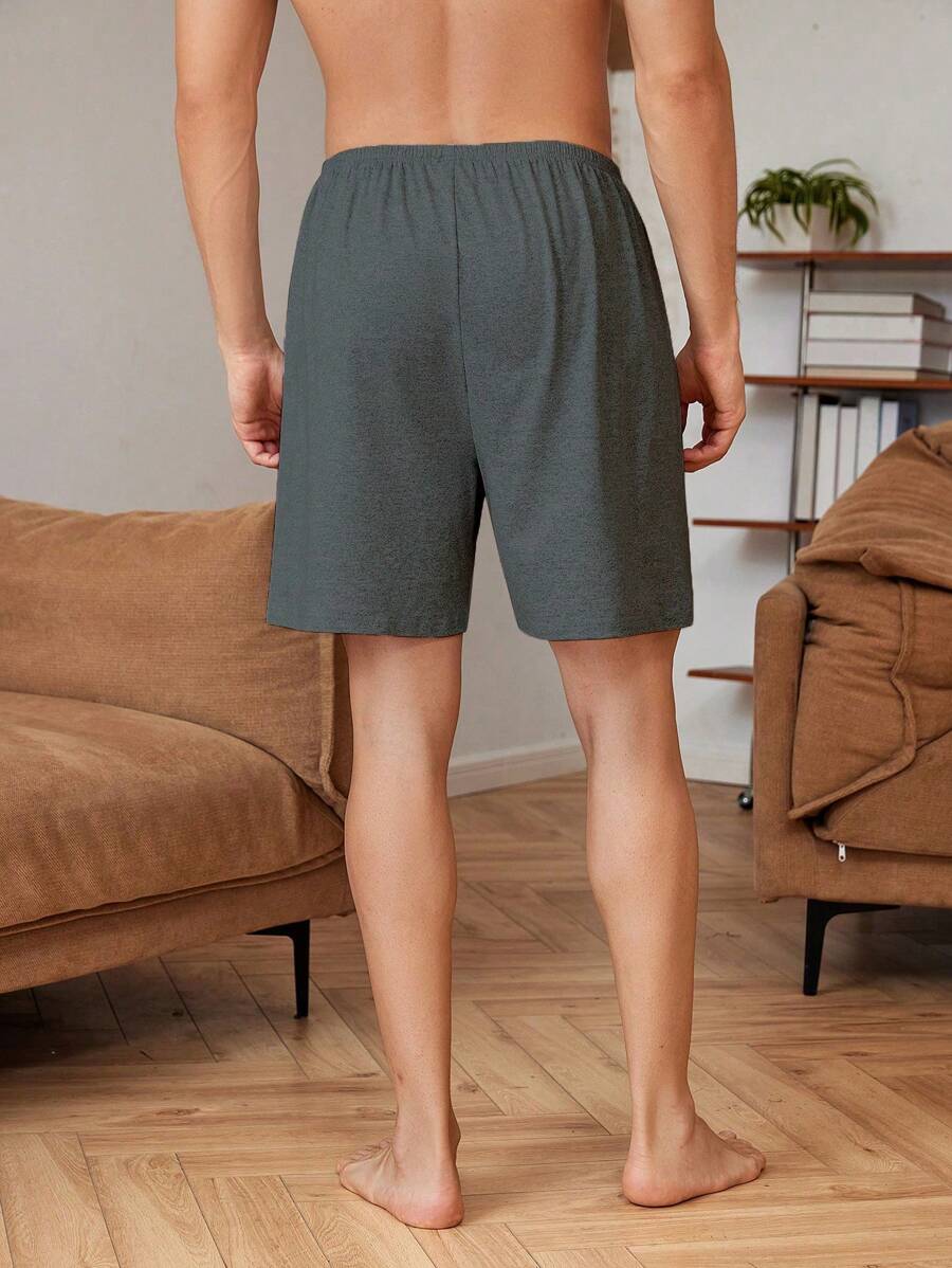 Manfinity Underwear & Sleepwear Basics Men Letter Graphic Sleep Shorts For Summer