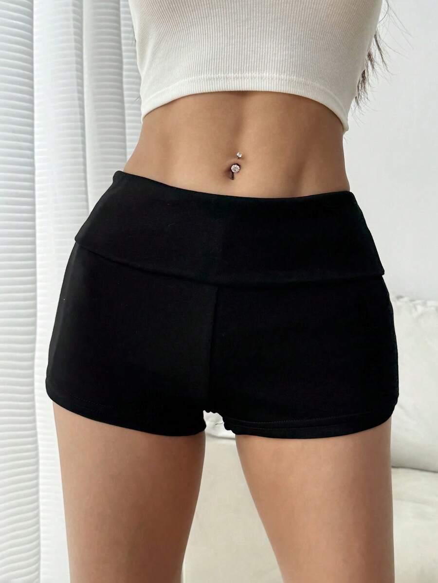 SHEIN EZwear Summer Outfits for Women – Simple Slim-Fit Anti-Flashing Shorts, Casual Daily Wear (Grey)