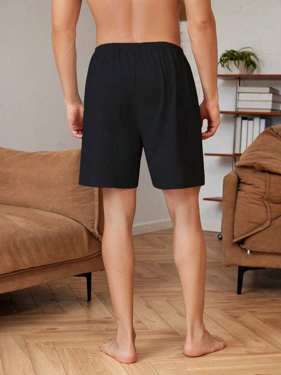 Manfinity Underwear & Sleepwear Basics Men Letter Graphic Sleep Shorts For Summer
