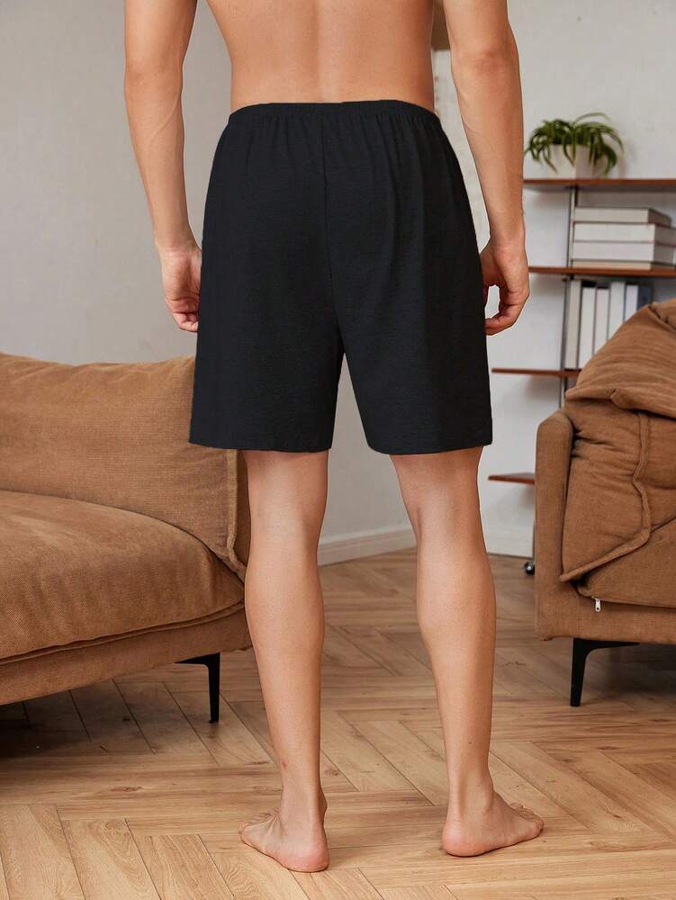 Manfinity Underwear & Sleepwear Basics Men Letter Graphic Sleep Shorts For Summer