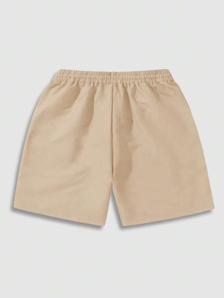 ROMWE MEN Anime Men's Printed Casual Shorts, Suitable For Spring/Summer