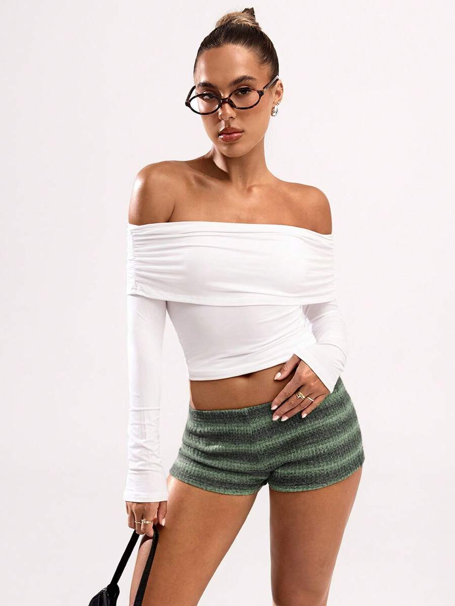 SHEIN BAE Women's Minimalist Fashion Shorts, Suitable For Summer