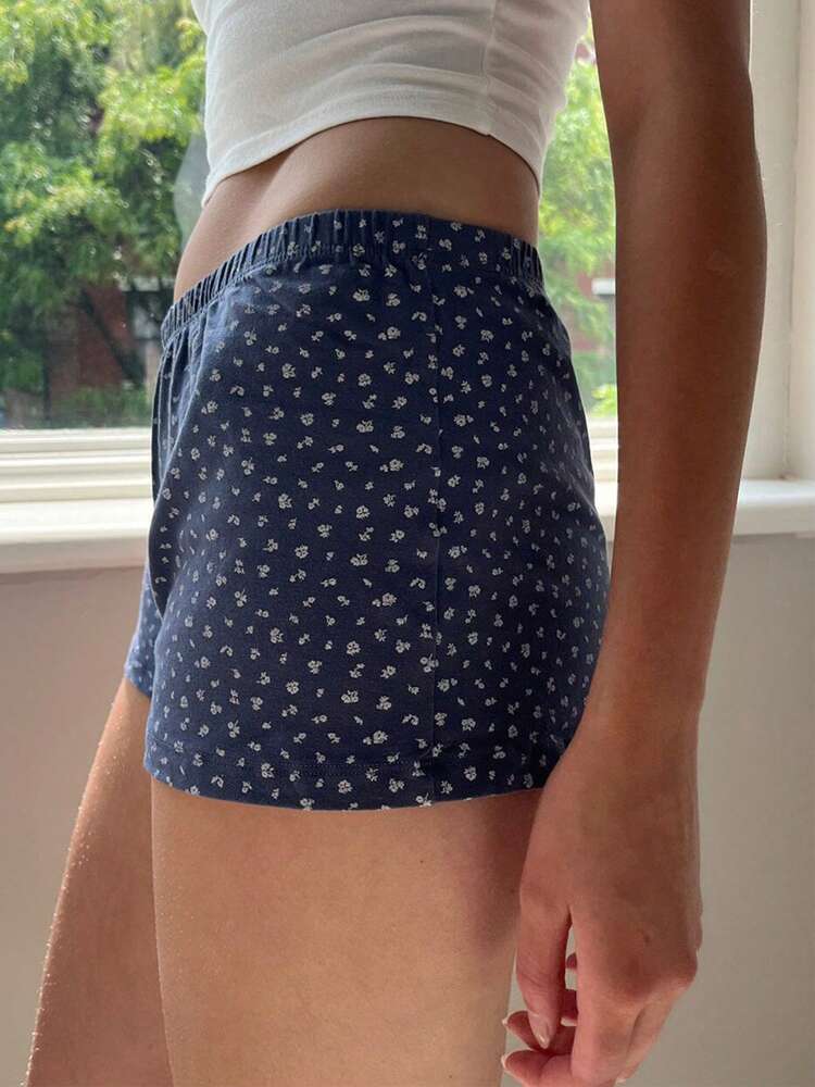 Women's Summer Casual Pajama Shorts – Solid Color/Floral/Heart/Striped Lounge Shorts