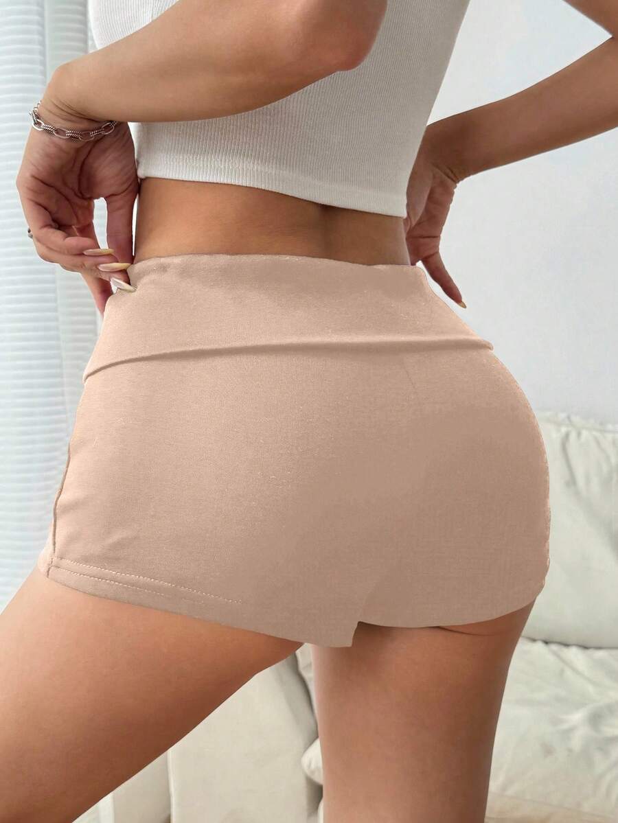 SHEIN EZwear Summer Outfits for Women – Simple Slim-Fit Anti-Flashing Shorts, Casual Daily Wear (Grey)