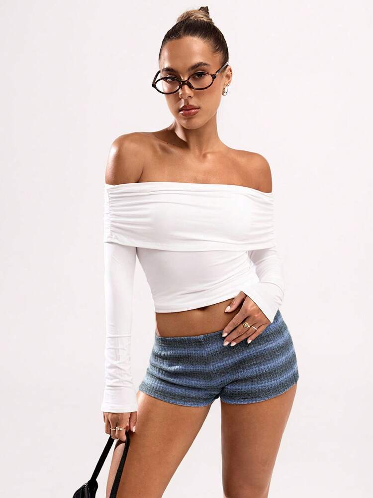 SHEIN BAE Women's Minimalist Fashion Shorts, Suitable For Summer