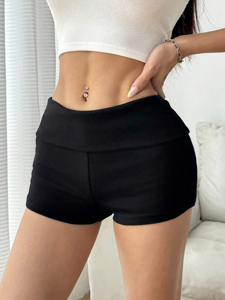 SHEIN EZwear Summer Outfits for Women – Simple Slim-Fit Anti-Flashing Shorts, Casual Daily Wear (Grey)