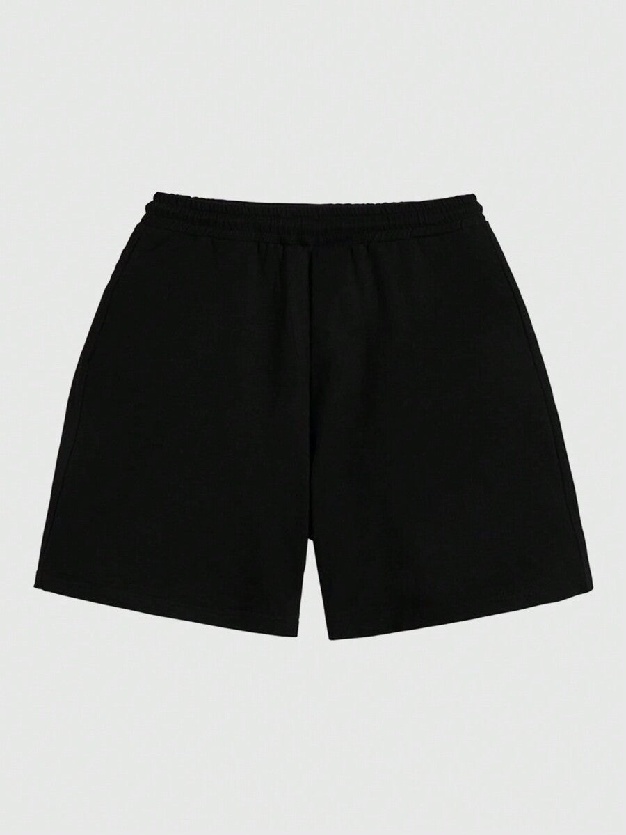 ROMWE MEN Anime Men's Printed Casual Shorts, Suitable For Spring/Summer